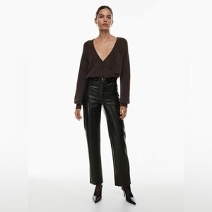 Aritzia Wilfred • Melina Vegan Leather Pant